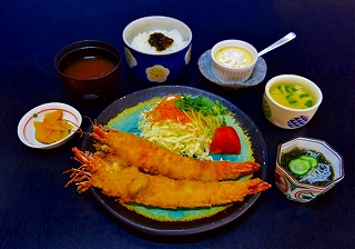 特大エビフライ定食